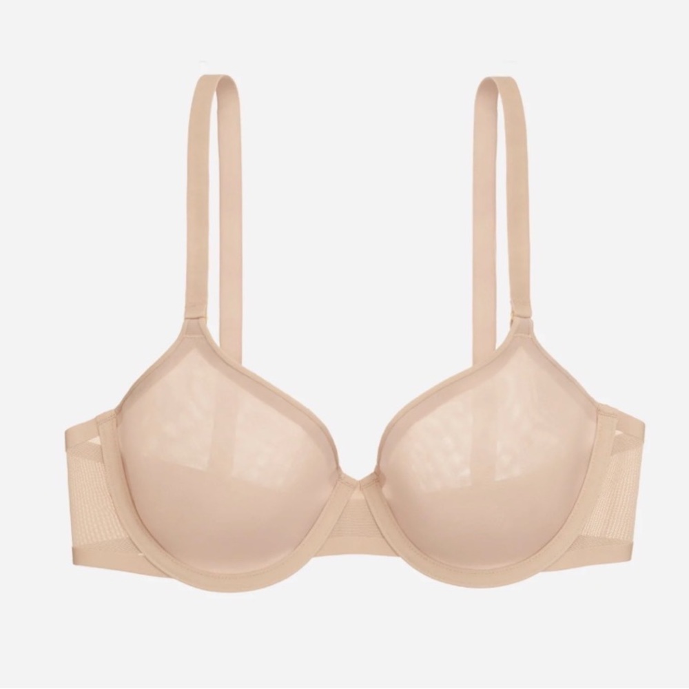 CUUP Demi Bra Spacer Mesh Sand Nude Underwire Lightweight Support Comfort 36DDD